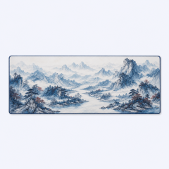STANDARD GIFTS Custom Oriental Aesthetic Desk Mat - Ultra-Smooth Micro-Weave Mouse Pad with Anti-Fray Stitched Edges