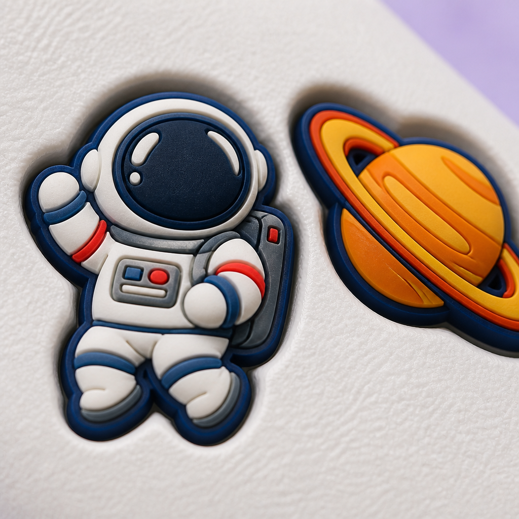 Custom Space & Galaxy Clog Charms · 2.5D PVC Astronaut, Planet & Rocket Shoe Pins Wholesale