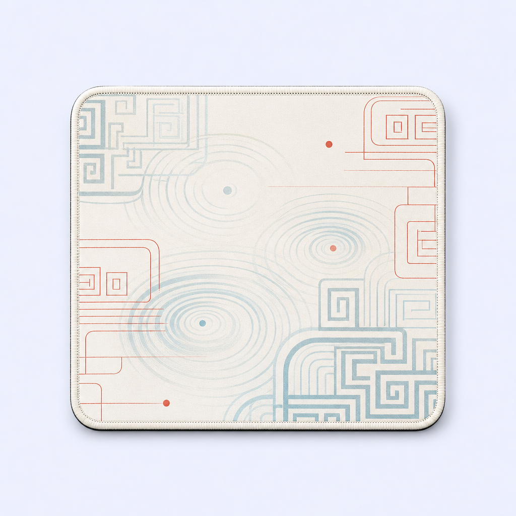 STANDARD GIFTS Custom Oriental Aesthetic Desk Mat - Ultra-Smooth Micro-Weave Mouse Pad with Anti-Fray Stitched Edges