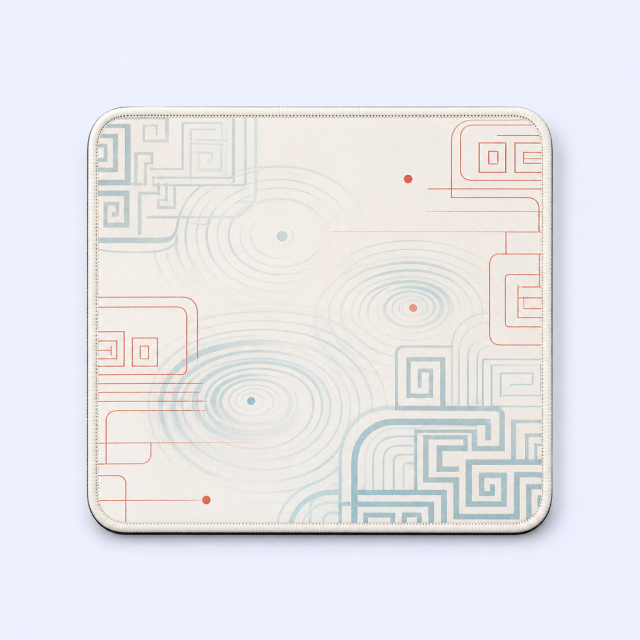 STANDARD GIFTS Custom Oriental Aesthetic Desk Mat - Ultra-Smooth Micro-Weave Mouse Pad with Anti-Fray Stitched Edges