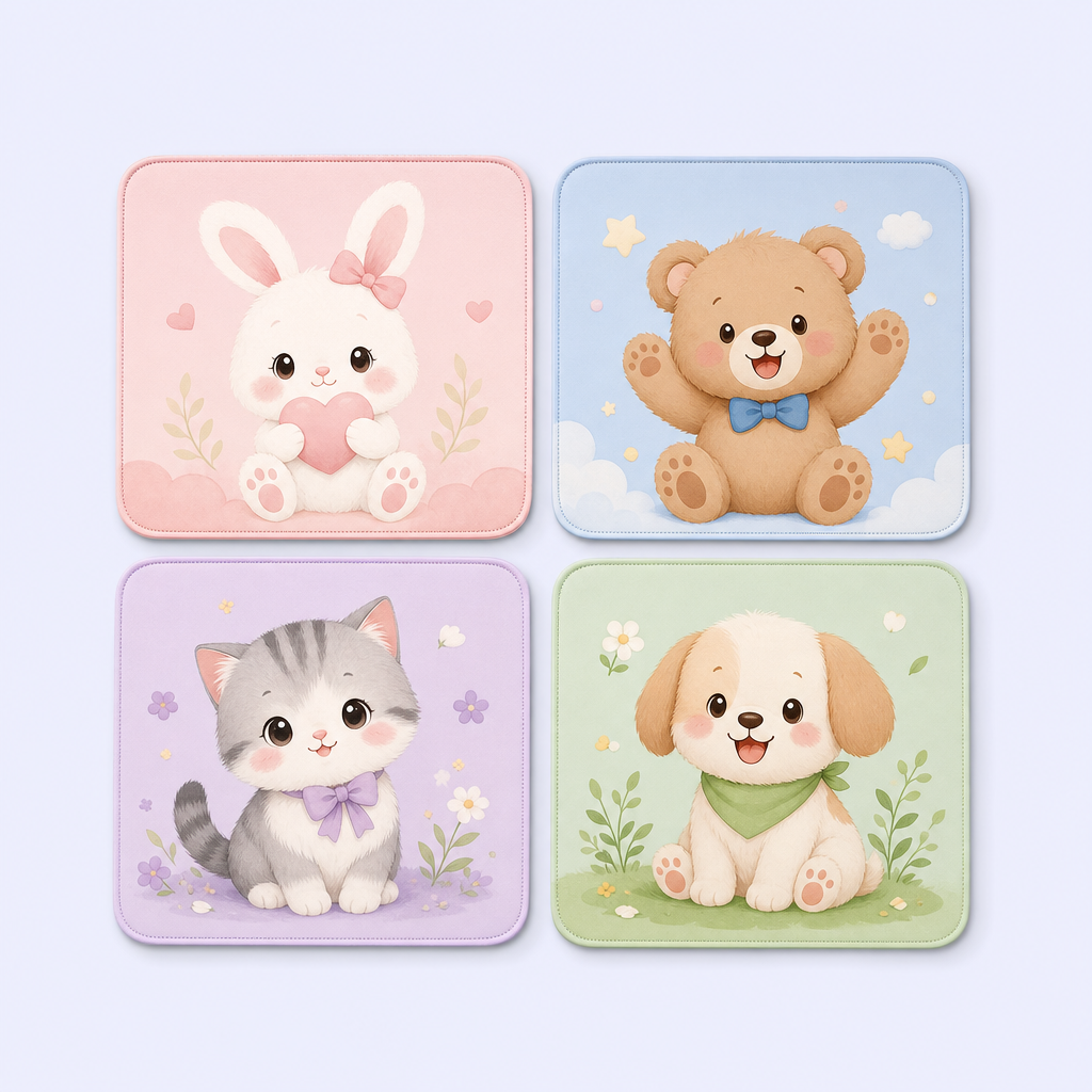 STANDARD GIFTS Custom Cute Cartoon IP Mouse Pad - Aesthetic Kawaii Desk Mat with Non-Slip Rubber Base