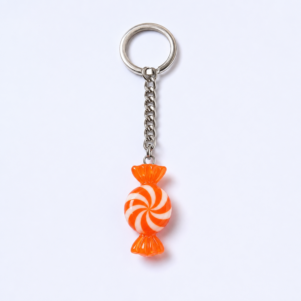 Custom 3D Simulated Candy Shape Acrylic Keychain - Glossy Confectionery Charm with Swivel Clasp by STANDARD GIFTS