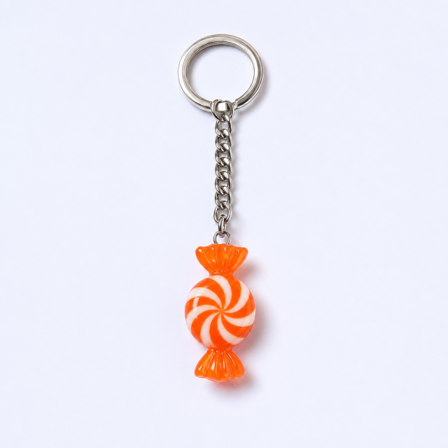 Custom 3D Simulated Candy Shape Acrylic Keychain - Glossy Confectionery Charm with Swivel Clasp by STANDARD GIFTS