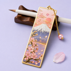 Custom Metal & Botanical Resin Bookmarks · Enamel, Hollow Filigree & Pressed Flower Page Markers Wholesale