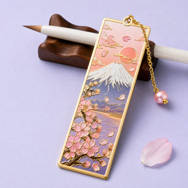 Custom Metal & Botanical Resin Bookmarks · Enamel, Hollow Filigree & Pressed Flower Page Markers Wholesale
