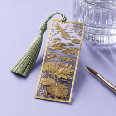 Custom Metal & Botanical Resin Bookmarks · Enamel, Hollow Filigree & Pressed Flower Page Markers Wholesale