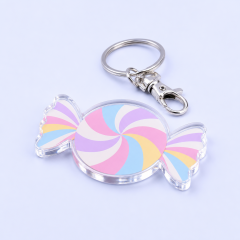STANDARD GIFTS Custom Flat Acrylic Candy Keychain - Lightweight Printed Sweet Charm Keyring