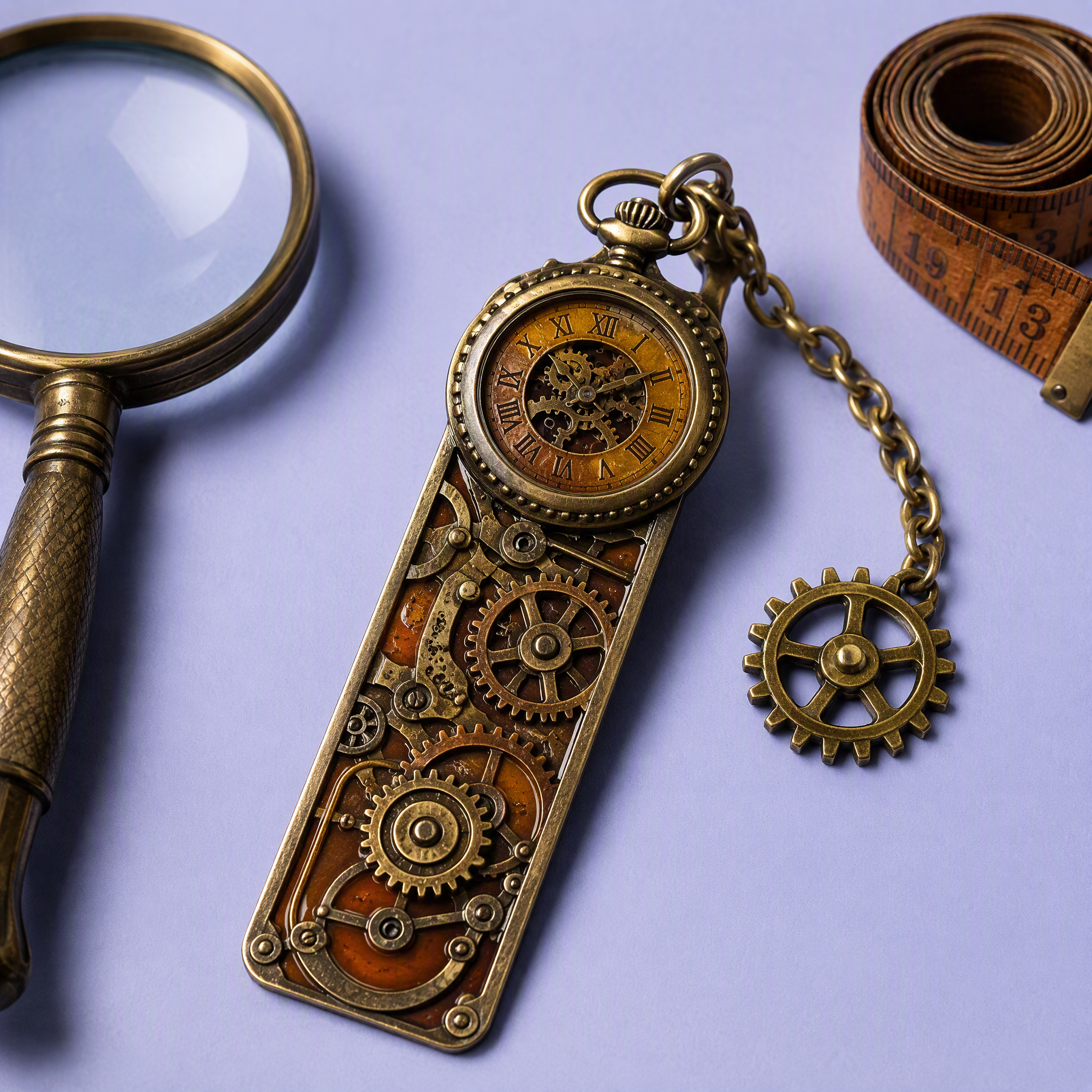 Custom Metal Bookmarks · 3D Steampunk, Celestial Astrolabe & Brass Filigree Page Markers Wholesale
