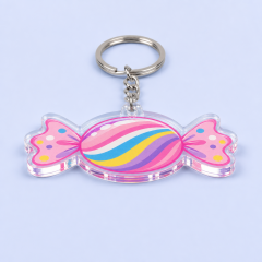 STANDARD GIFTS Custom Flat Acrylic Candy Keychain - Lightweight Printed Sweet Charm Keyring