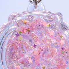 Custom Transparent Liquid Quicksand Candy Keychain - Aesthetic Acrylic Bag Charm - STANDARD GIFTS