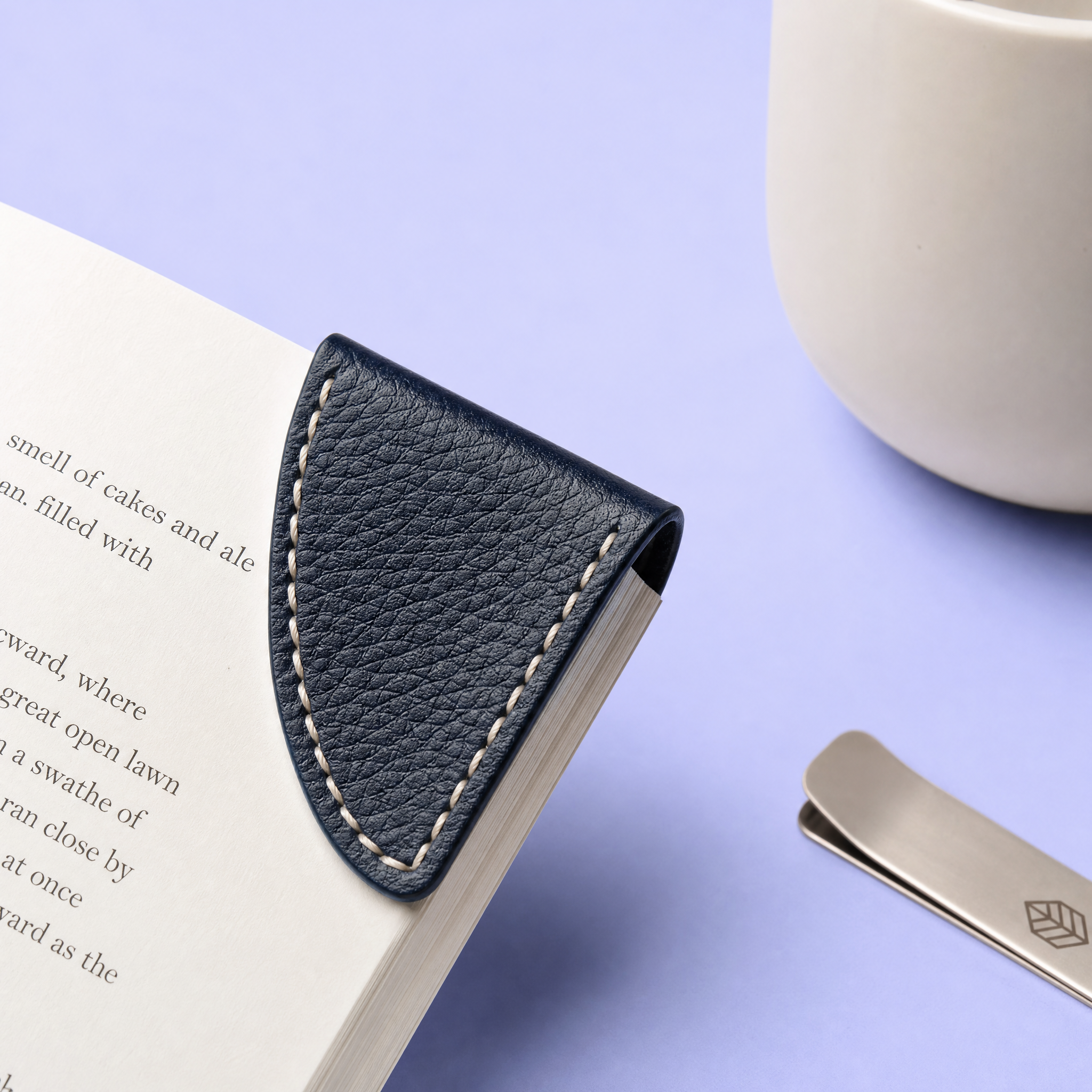 Custom Leather, Wood & Brass Bookmarks · Black Walnut Carved, Embossed Leather & Magnetic Page Clips Wholesale