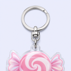 STANDARD GIFTS Custom Flat Acrylic Candy Keychain - Lightweight Printed Sweet Charm Keyring