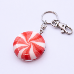 Custom 3D Simulated Candy Shape Acrylic Keychain - Glossy Confectionery Charm with Swivel Clasp by STANDARD GIFTS