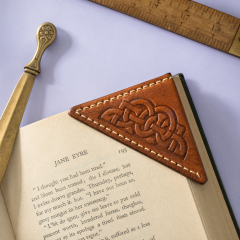 Custom Magnetic Foldover Bookmarks & Leather Corner Page Protectors · Gold Foil & Debossed Markers Wholesale