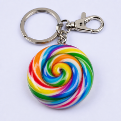 Custom 3D Simulated Candy Shape Acrylic Keychain - Glossy Confectionery Charm with Swivel Clasp by STANDARD GIFTS