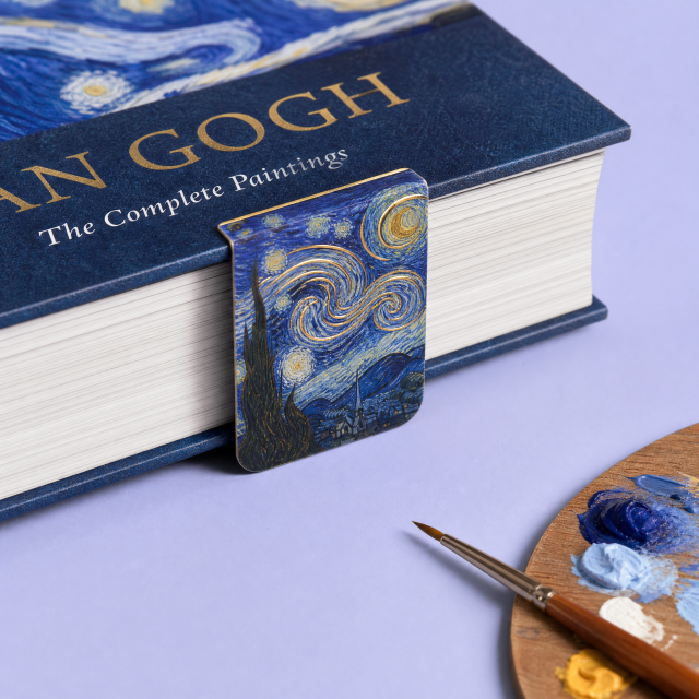 Custom Magnetic Foldover Bookmarks & Leather Corner Page Protectors · Gold Foil & Debossed Markers Wholesale