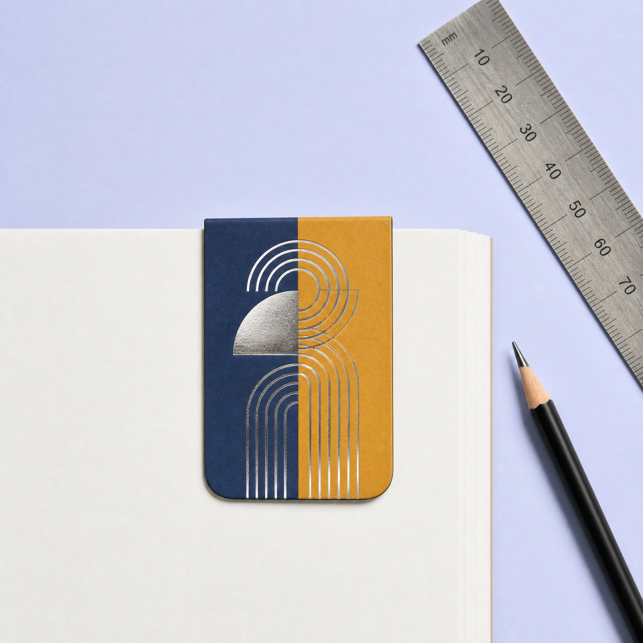 Custom Magnetic Foldover Bookmarks & Leather Corner Page Protectors · Gold Foil & Debossed Markers Wholesale