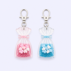 STANDARD GIFTS Custom Candy Wrapper Keychain Cute Clear Acrylic Pouch Shaker Charm for Bag Hanging Wedding Party Favors Low MOQ