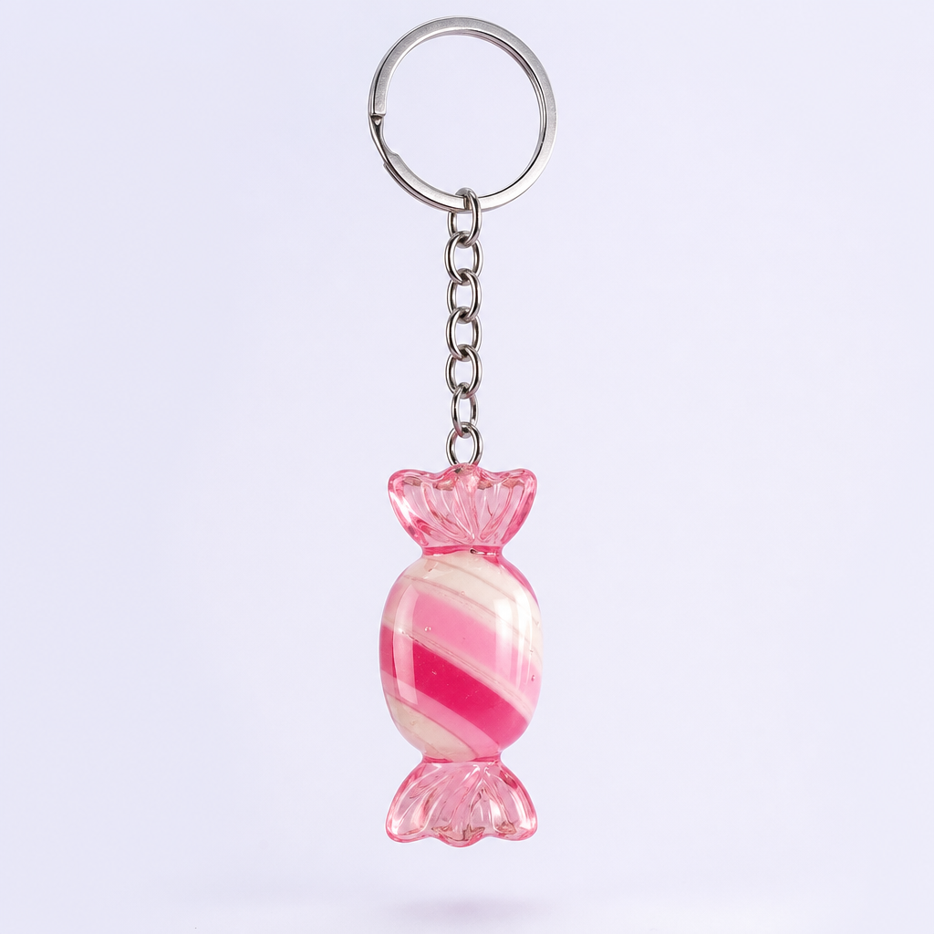 Custom 3D Simulated Candy Shape Acrylic Keychain - Glossy Confectionery Charm with Swivel Clasp by STANDARD GIFTS