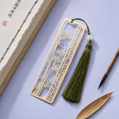Custom Photo-Etched Metal Filigree Bookmarks · Gothic Rose Window, Botanical & Skyline Page Markers Wholesale
