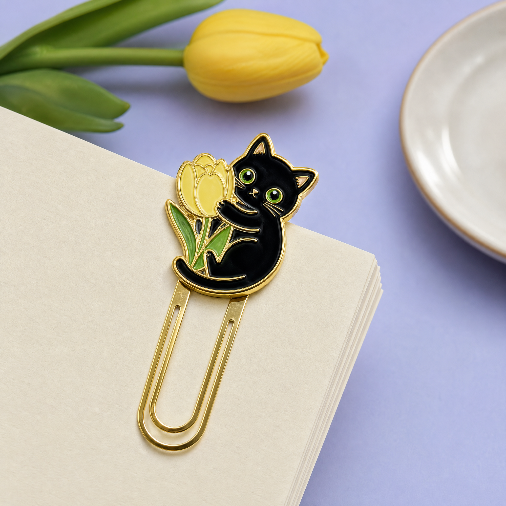 Custom Enamel Paperclip Bookmarks · Cute Animals, Botanical, Food & Van Gogh Art Metal Page Clips Wholesale