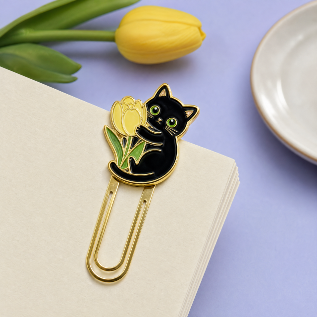 Custom Enamel Paperclip Bookmarks · Cute Animals, Botanical, Food & Van Gogh Art Metal Page Clips Wholesale