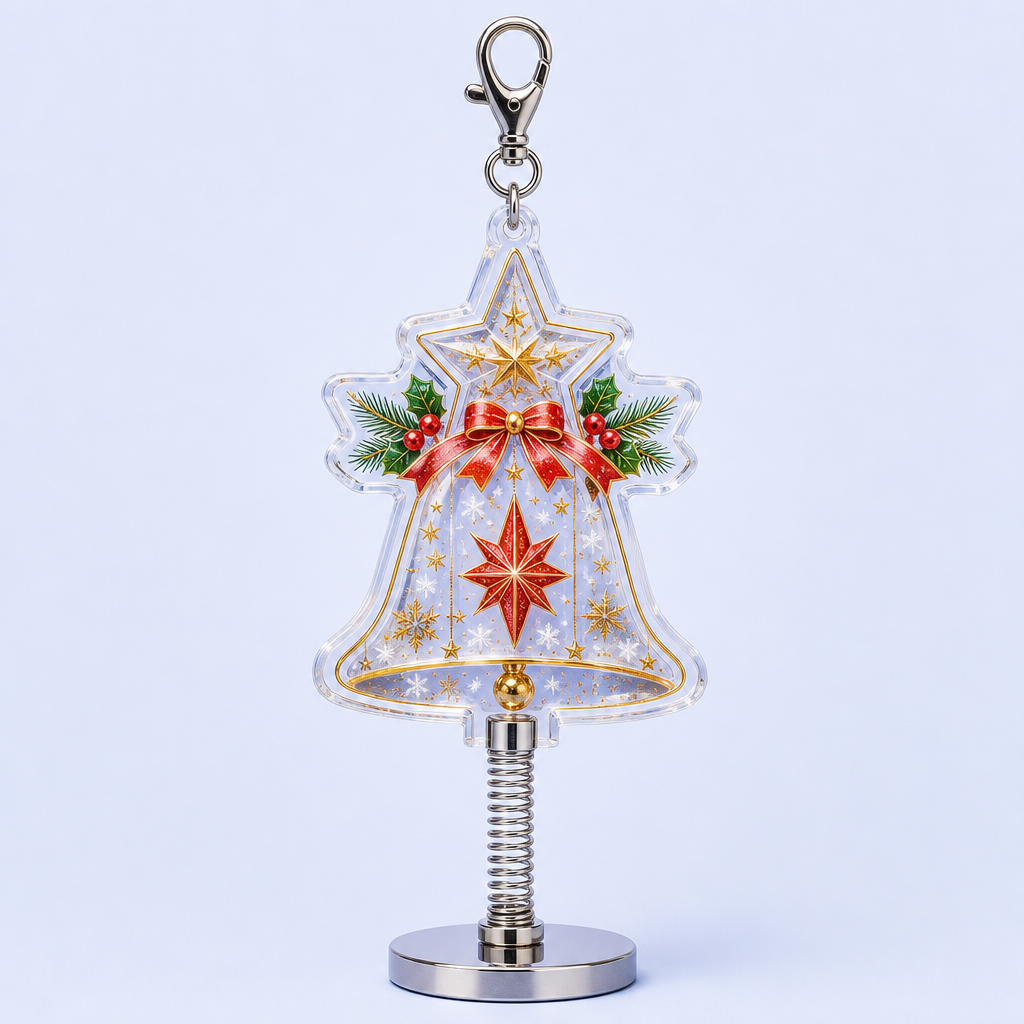 Custom Shaped Holiday Festival Acrylic Spring Bobblehead Keychain