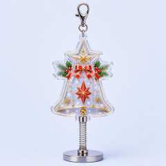 Custom Shaped Holiday Festival Acrylic Spring Bobblehead Keychain