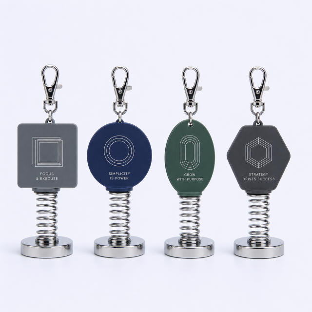Custom Geometric Bobblehead Keychain - Spring Shaker - STANDARD GIFTS