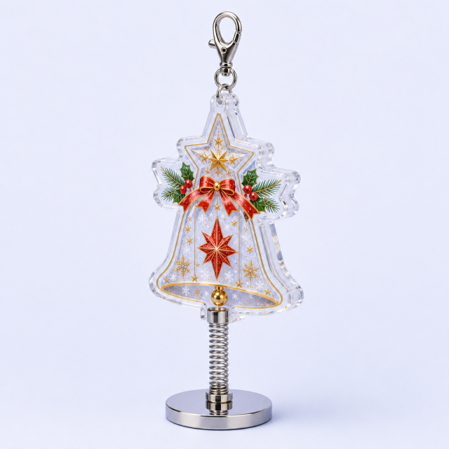 Custom Shaped Holiday Festival Acrylic Spring Bobblehead Keychain