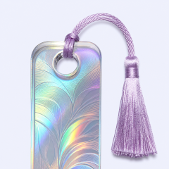 Custom Mirror Holographic Acrylic Bookmark with Silk Tassel - STANDARD GIFTS