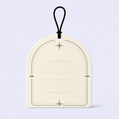 Custom Nautical Ocean Wave & Compass Car Air Freshener Wholesale · Arched Paper Scent Diffuser Hang Tag Manufacturer