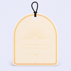 Custom Mediterranean Citrus Scented Car Air Freshener Wholesale · Arched Paper Aroma Hang Tag Card Manufacturer