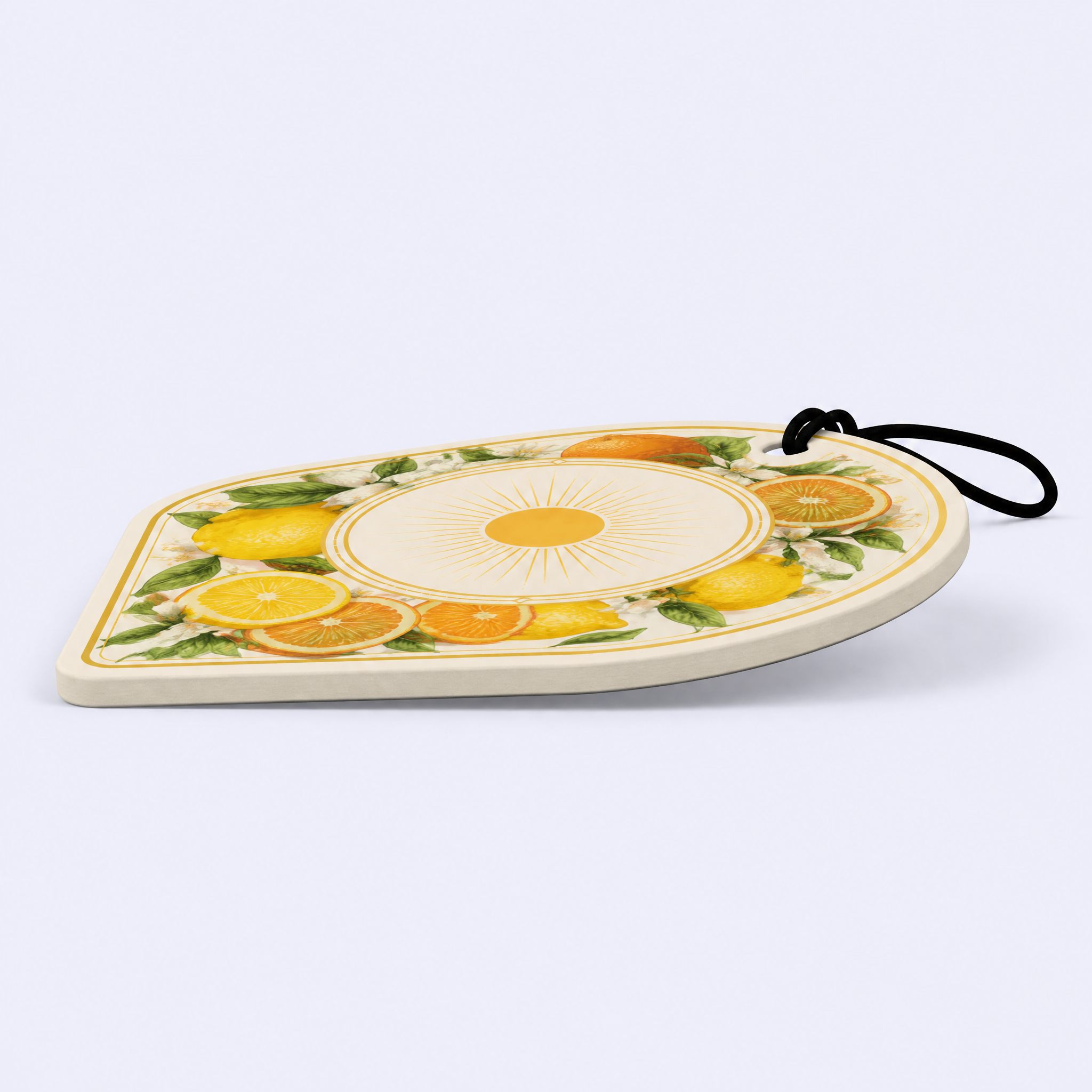 Custom Mediterranean Citrus Scented Car Air Freshener Wholesale · Arched Paper Aroma Hang Tag Card Manufacturer