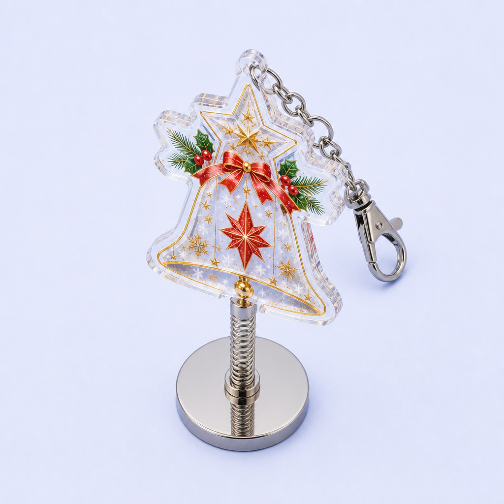 Custom Shaped Holiday Festival Acrylic Spring Bobblehead Keychain
