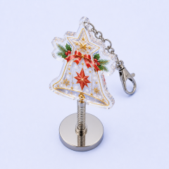 Custom Shaped Holiday Festival Acrylic Spring Bobblehead Keychain