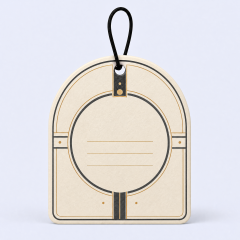 Custom Alpine Pine Forest Car Air Freshener Wholesale · Arched Woodgrain Cedarwood Scent Diffuser Hang Tag Manufacturer