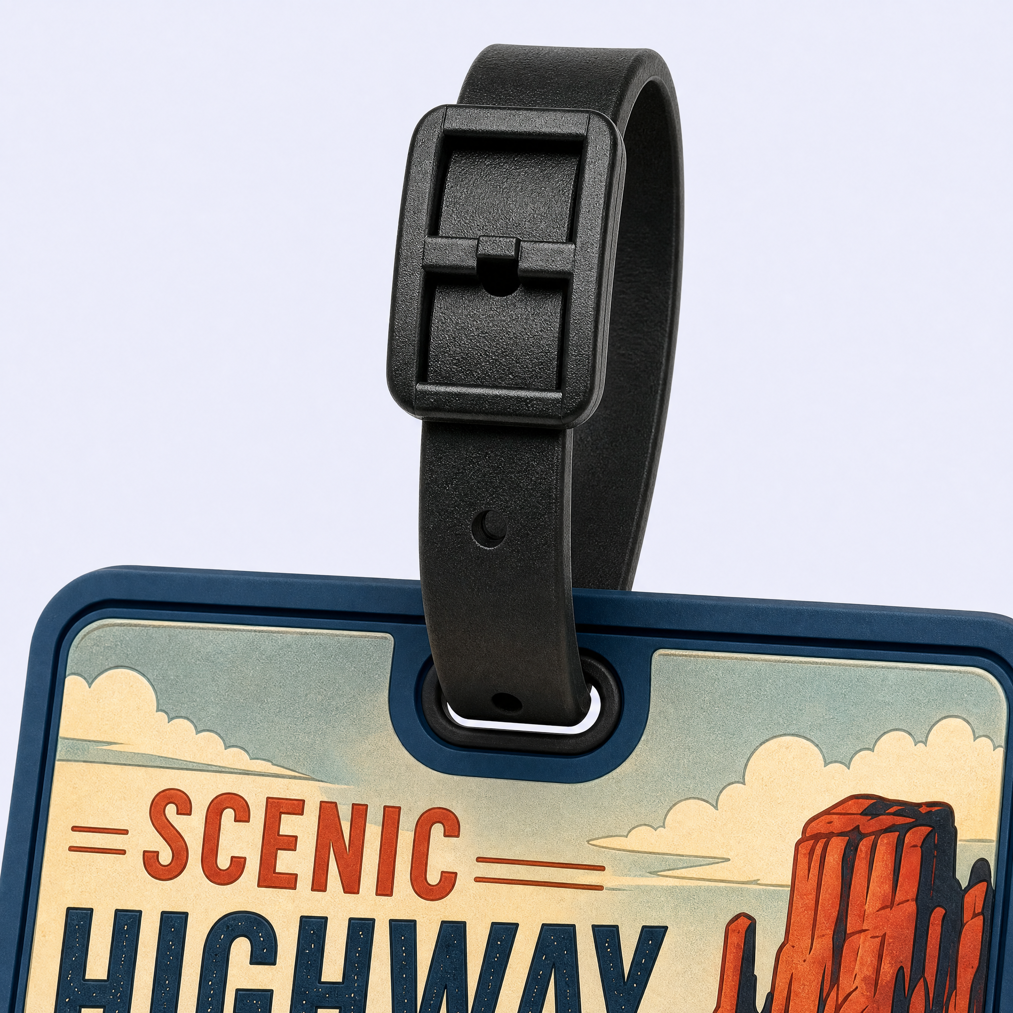 Custom 3D Soft PVC Route 66 Luggage Tags · American Scenic Highway & Desert Canyon Suitcase Identifiers Wholesale