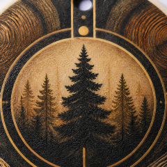 Custom Alpine Pine Forest Car Air Freshener Wholesale · Arched Woodgrain Cedarwood Scent Diffuser Hang Tag Manufacturer