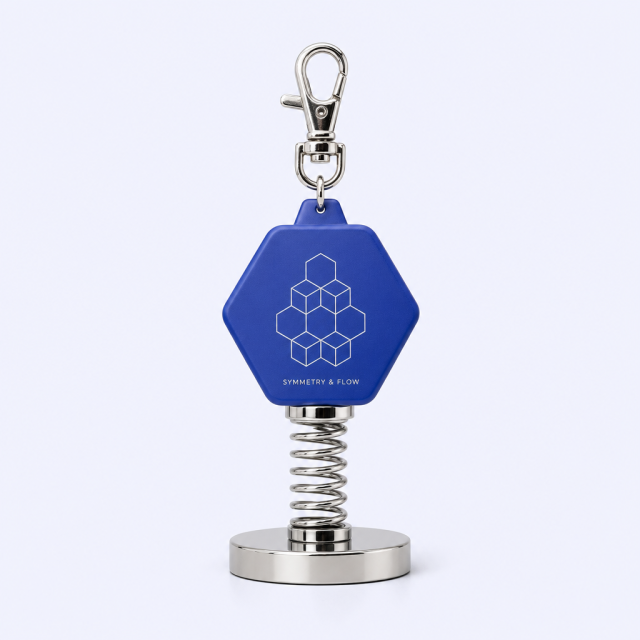 Custom Geometric Bobblehead Keychain - Spring Shaker - STANDARD GIFTS
