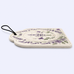 Custom Provence Lavender Car Air Freshener Wholesale · Arched Violet Sacred Geometry Scent Diffuser Hang Tag Manufacturer