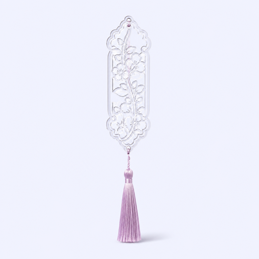 Aesthetic Laser-Carved Hollow Acrylic Bookmarks for Book Lovers & Indie Shops