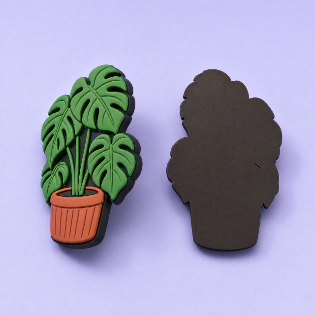 Custom 3D Soft PVC Botanical Plant Fridge Magnets · Monstera, Succulent & Cactus Potted Plant Rubber Refrigerator Magnets Wholesale