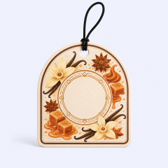Custom Botanical Herbal Car Air Freshener Wholesale · Arched Cotton Paper Scent Diffuser Hang Tag Manufacturer