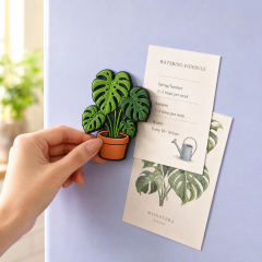 Custom 3D Soft PVC Botanical Plant Fridge Magnets · Monstera, Succulent & Cactus Potted Plant Rubber Refrigerator Magnets Wholesale