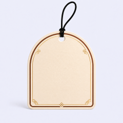 Custom Botanical Herbal Car Air Freshener Wholesale · Arched Cotton Paper Scent Diffuser Hang Tag Manufacturer
