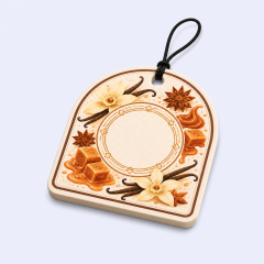 Custom Botanical Herbal Car Air Freshener Wholesale · Arched Cotton Paper Scent Diffuser Hang Tag Manufacturer