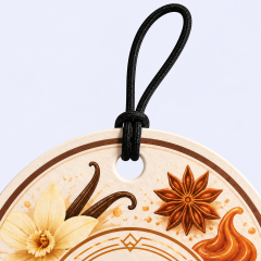 Custom Botanical Herbal Car Air Freshener Wholesale · Arched Cotton Paper Scent Diffuser Hang Tag Manufacturer