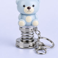 Custom Cute Animal Spring Bobblehead Keychain - Tactile Kinetic Desk Charm