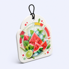 Custom Summer Iced Watermelon Car Air Freshener Wholesale · Arched Lime Mint Pop Art Scent Diffuser Hang Tag Manufacturer